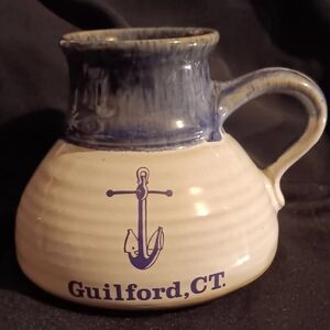 Vintage Nautical Guilford,CT Anchor Spill-Proof, Non-Skid Ceramic Dashboard Mug